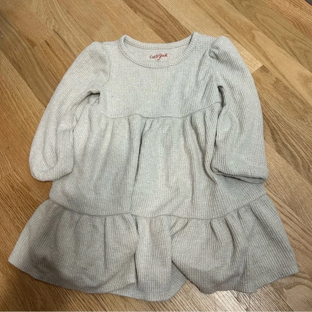 4T Girls Dress Bundle Gap Cat & Jack Red Tan Cream Long Sleeve Knit Sweater Kids